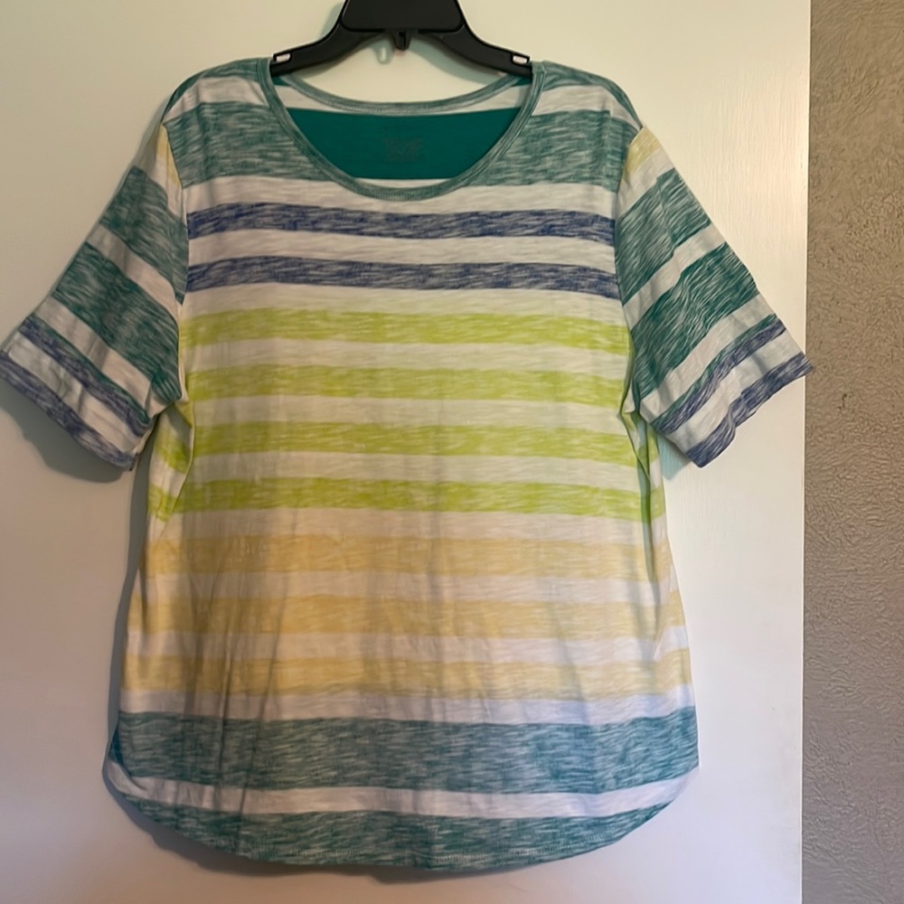 Westbound short sleeve t shirt in pastel stripes